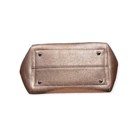 Gold Holiday Glitz PU Hobo Tote Shoulder Satchel Bag - Picture 6 of 10